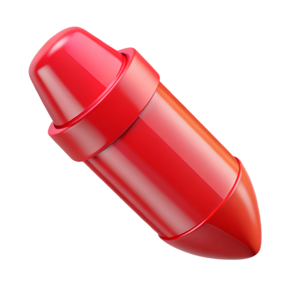 stunning rustic A single crayon, bright red, 4K png