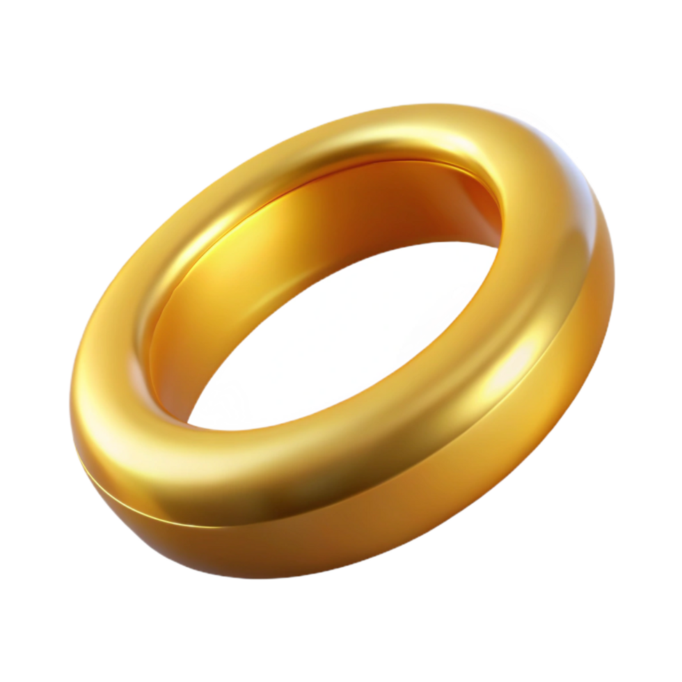 impressive classic A single wedding ring, gold band, original png