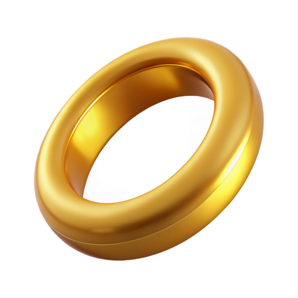 extraordinary classic A single wedding ring, gold band, professional png