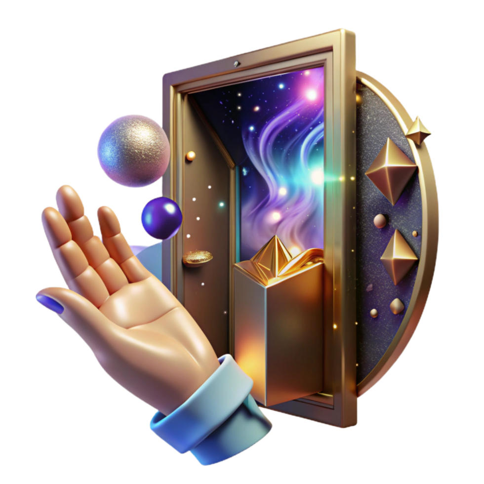 wonderful contemporary Hand Reaching for Open Door with Light Beams Cutout high resolution png