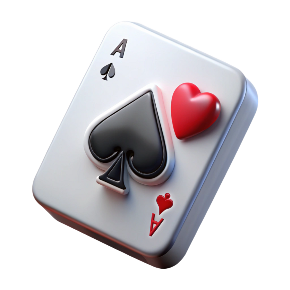 serene abstract A playing card Ace of Spades original png