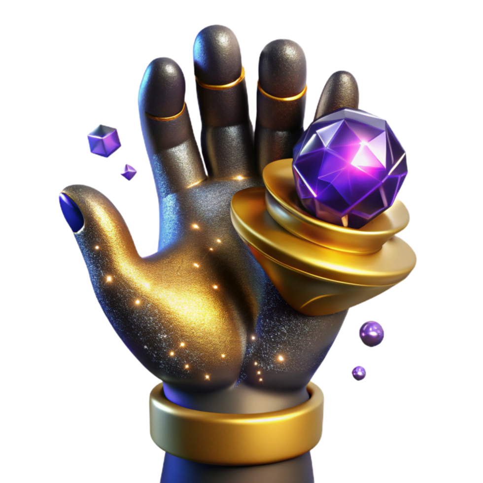 impressive minimalist Hand Reaching for Power Isolated Element genuine png