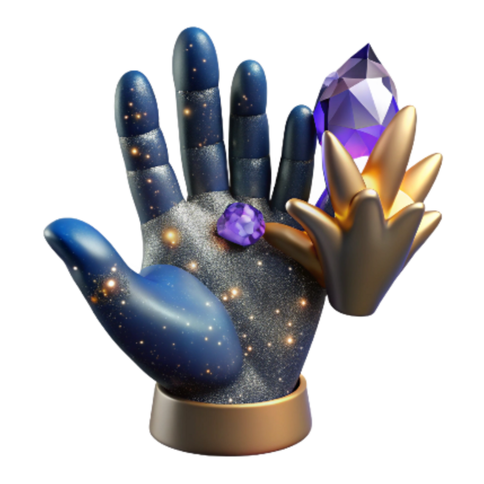 vibrant abstract Hand Reaching for the Stars Cutout with Aspirational Theme high resolution png