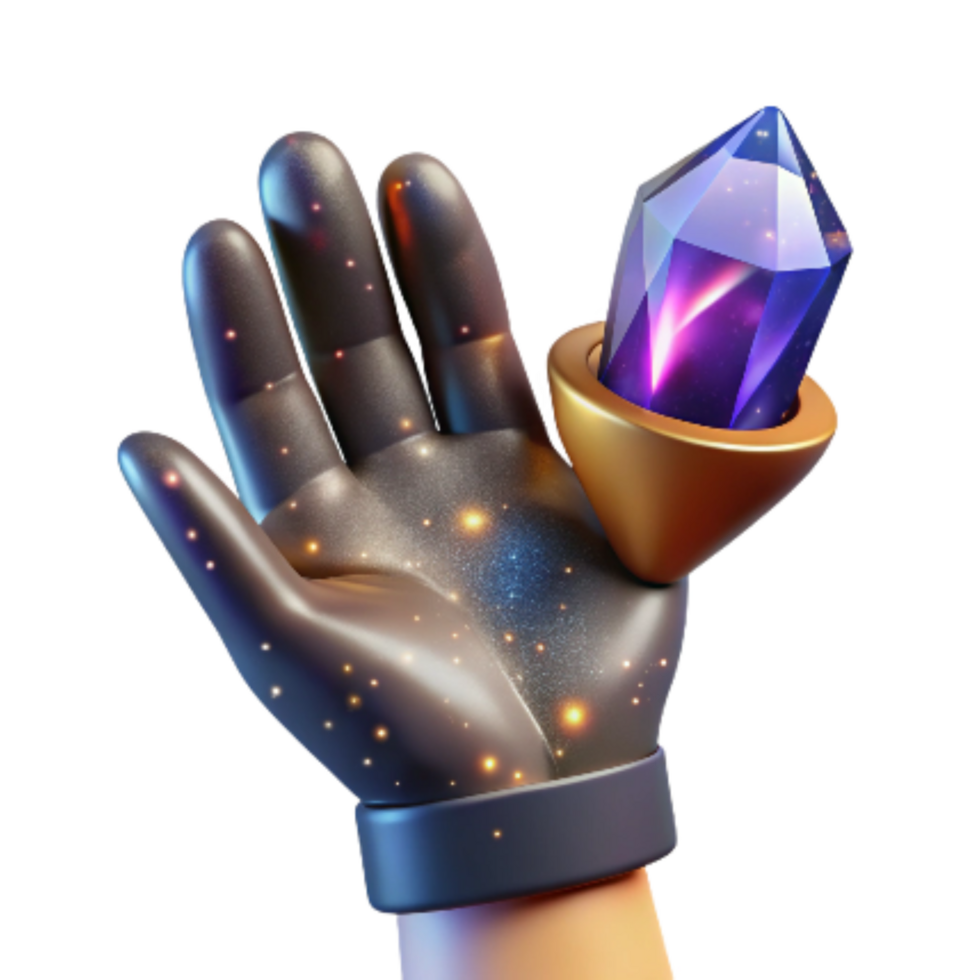 vibrant rustic Hand Reaching for the Stars Cutout with Aspirational Theme premium png