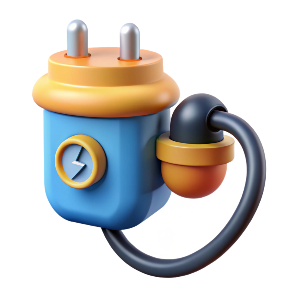 beautiful modern Electric car charging station plug genuine png