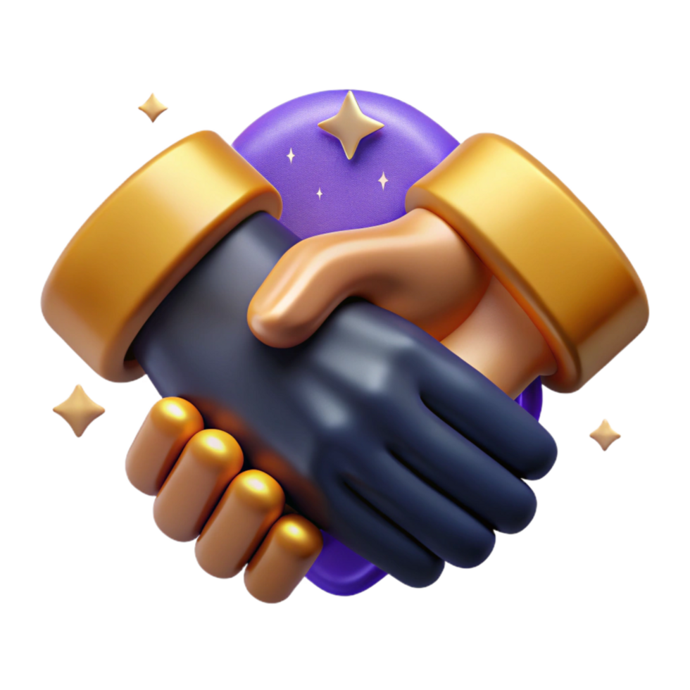 magnificent rustic Handshake Icon in Flat Style Isolated professional png
