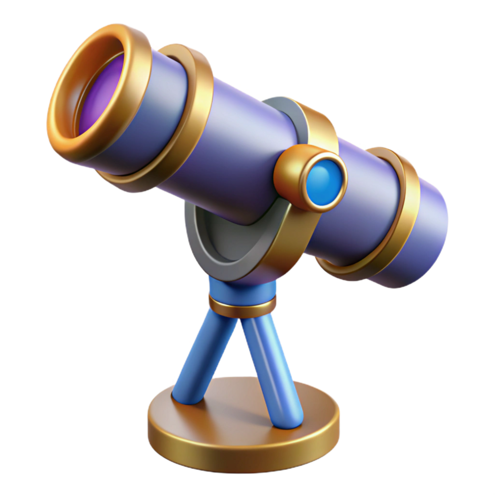 beautiful artistic Advanced telescope with adjustable lens professional png
