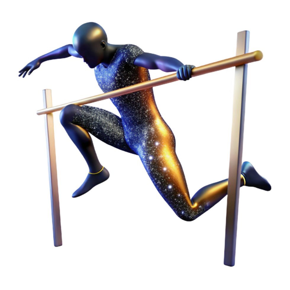 beautiful classic High Jumper Clearing Bar Silhouette Transparent png