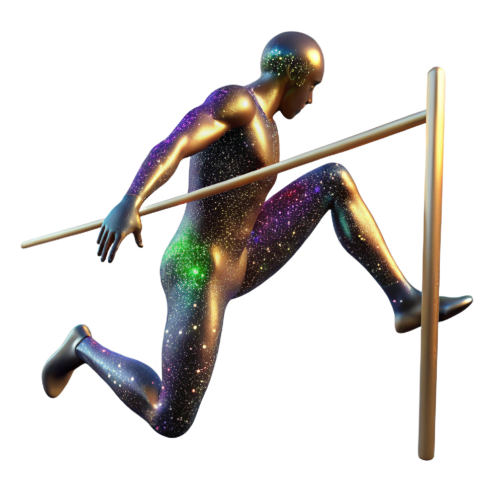 beautiful modern High Jumper Clearing Bar Silhouette Transparent png