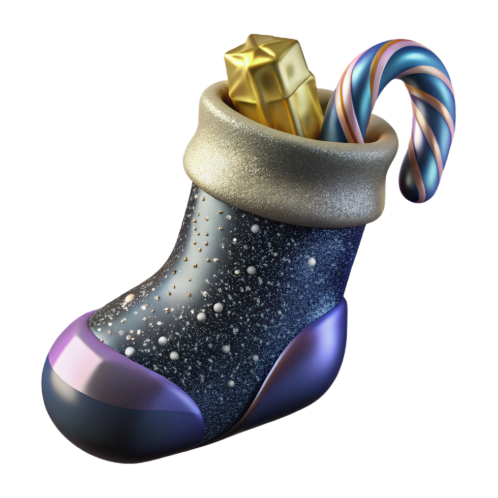 stunning rustic Holiday Stocking with Candy Cane Transparent Cutout exclusive png