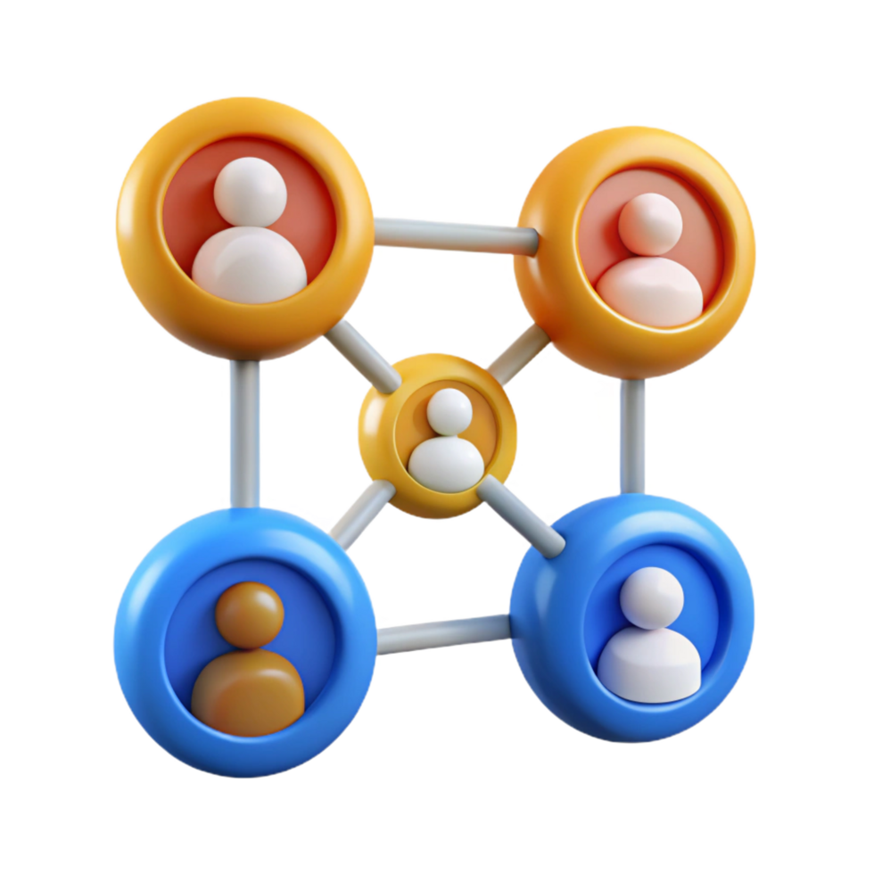 stunning abstract Social media network connection icons original png