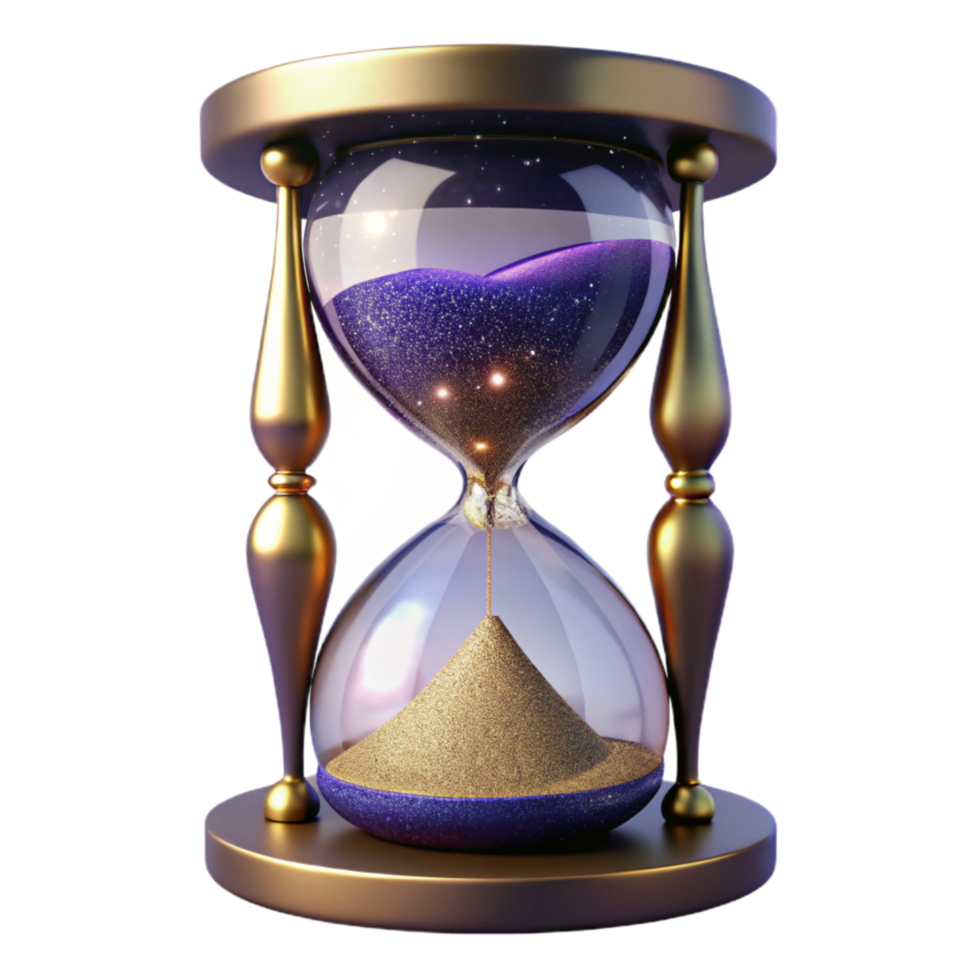 dramatic minimalist Hourglass Front View Isolated Element authentic png
