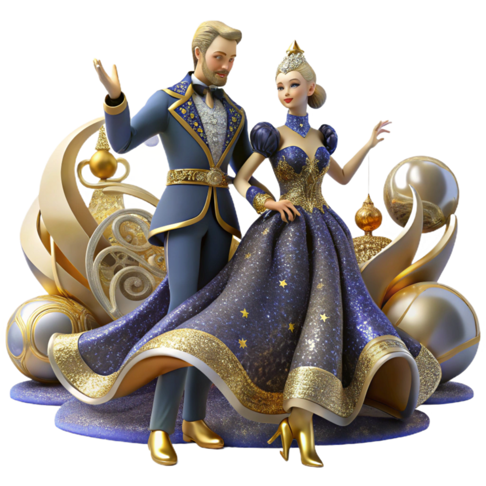 magnificent rustic Intricate Ballroom Dance Ensemble Cutout with Detailed Costumes genuine png