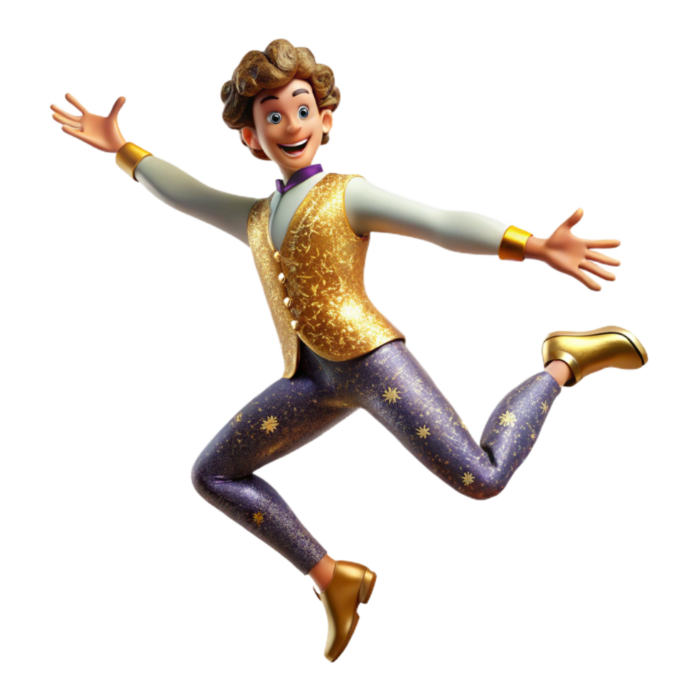 impressive modern Joyful Jive Dance Pose Isolated with Dynamic Angle exclusive png