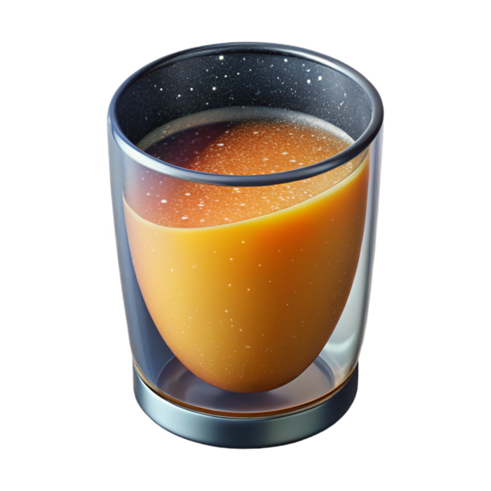 stunning abstract Juice Glass Cutout with Orange Juice and Isolated Background genuine png