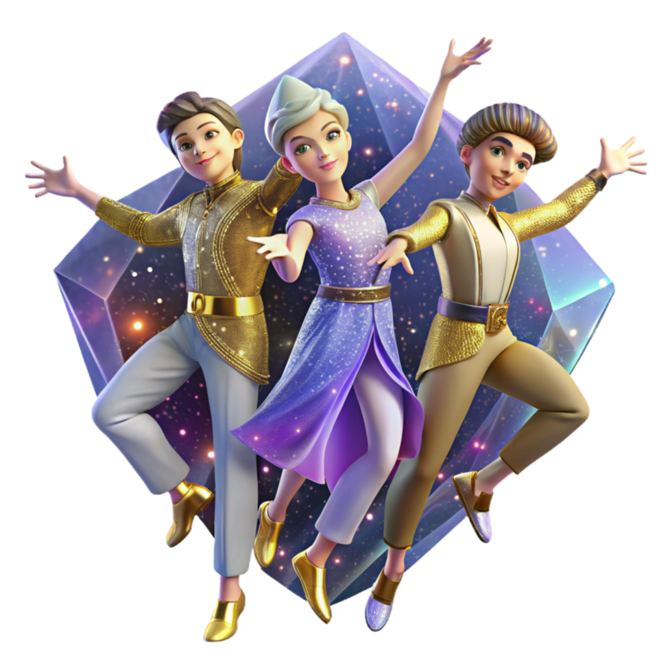 extraordinary traditional Joyful Jive Dance Trio Transparent with Dynamic Angle original png