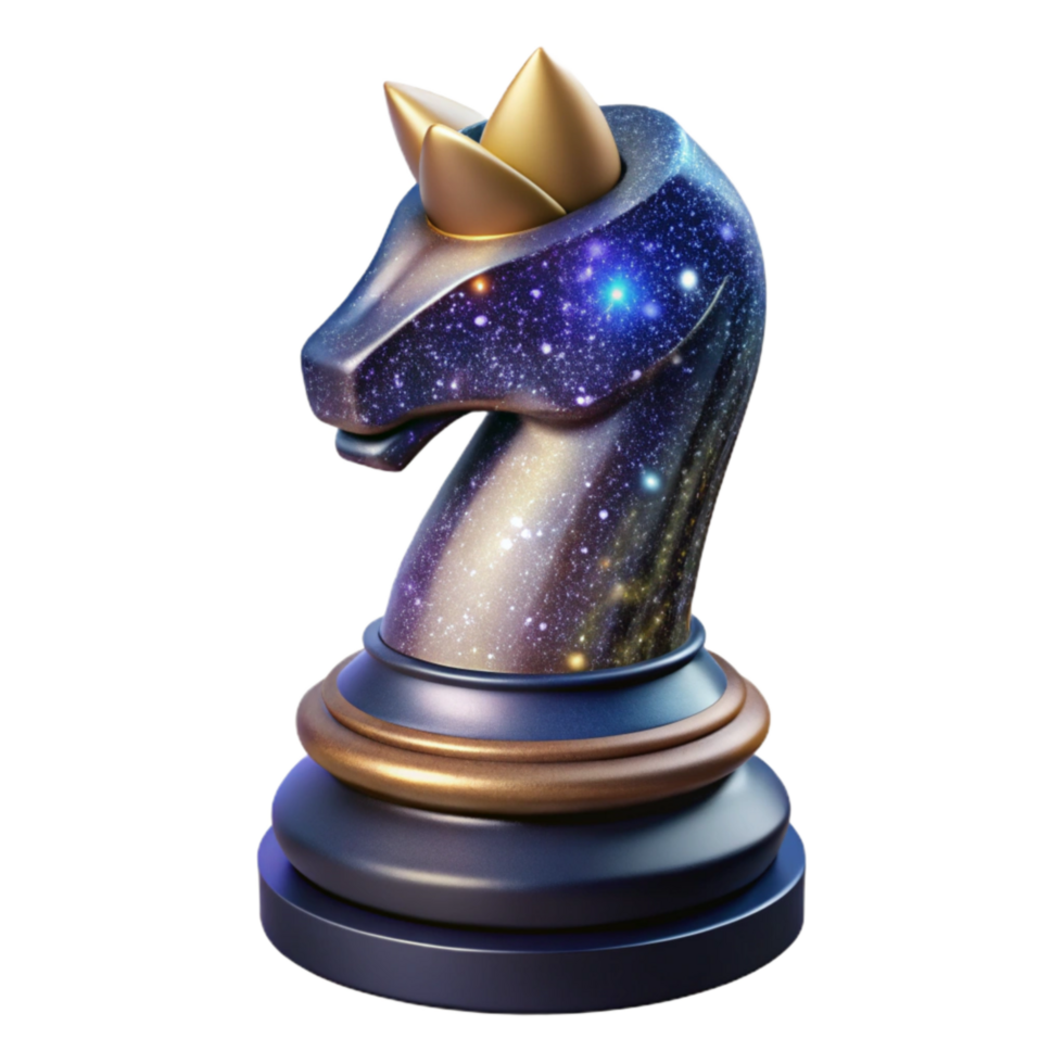 serene minimalist Knight Chess Piece Side View Transparent Background authentic png