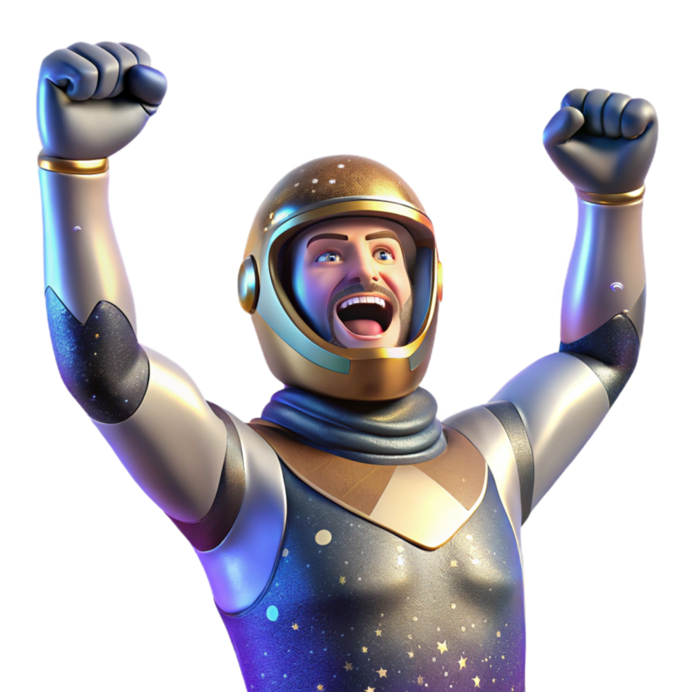 stunning abstract Luge Athlete Raising Arms in Triumph Transparent detailed png