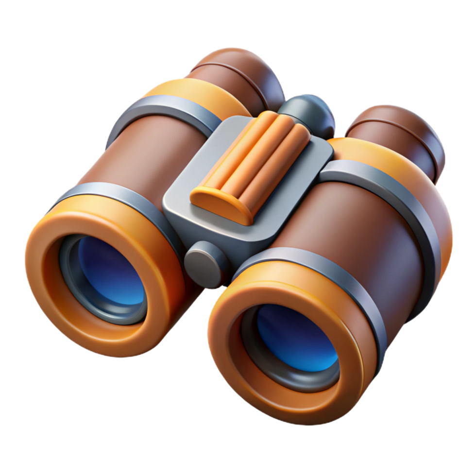 extraordinary artistic High-tech binoculars with integrated rangefinder high resolution png