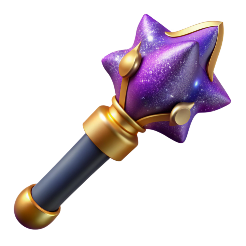 impressive traditional Magic Wand with Sparkling Tip Cutout authentic png