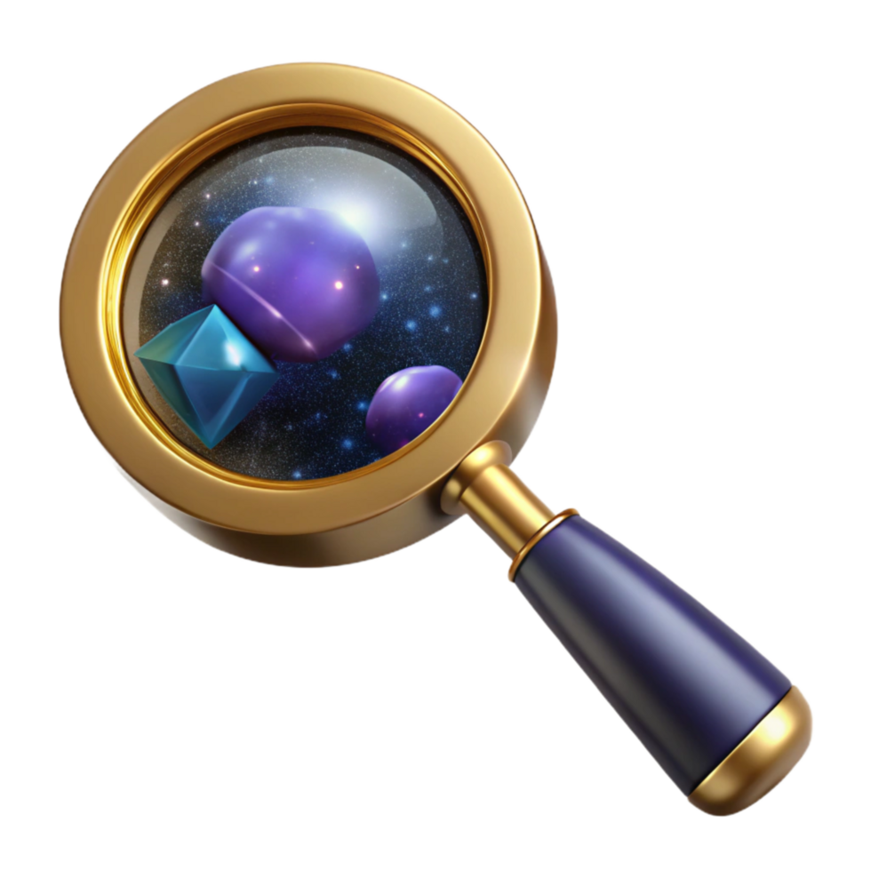 elegant classic Magnifying Glass Top View Cutout high resolution png