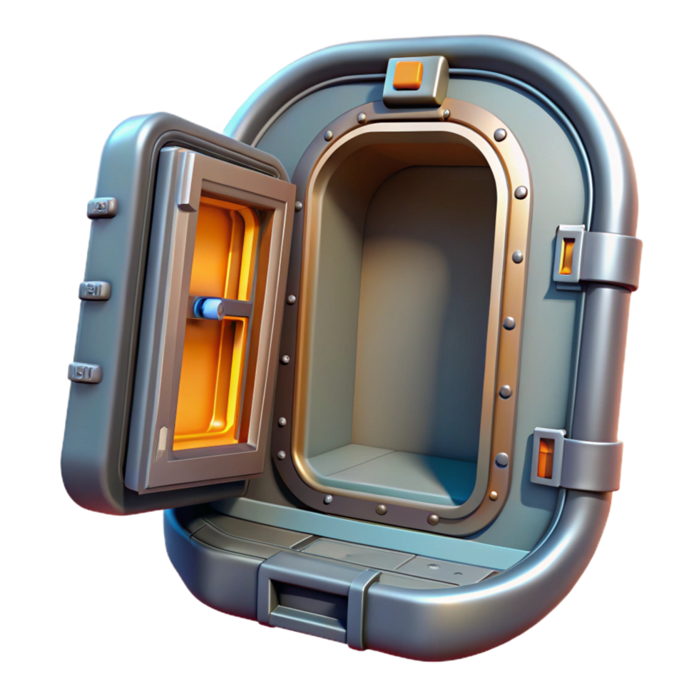 elegant modern Spaceship door, hatch open, interior visible just the door authentic png