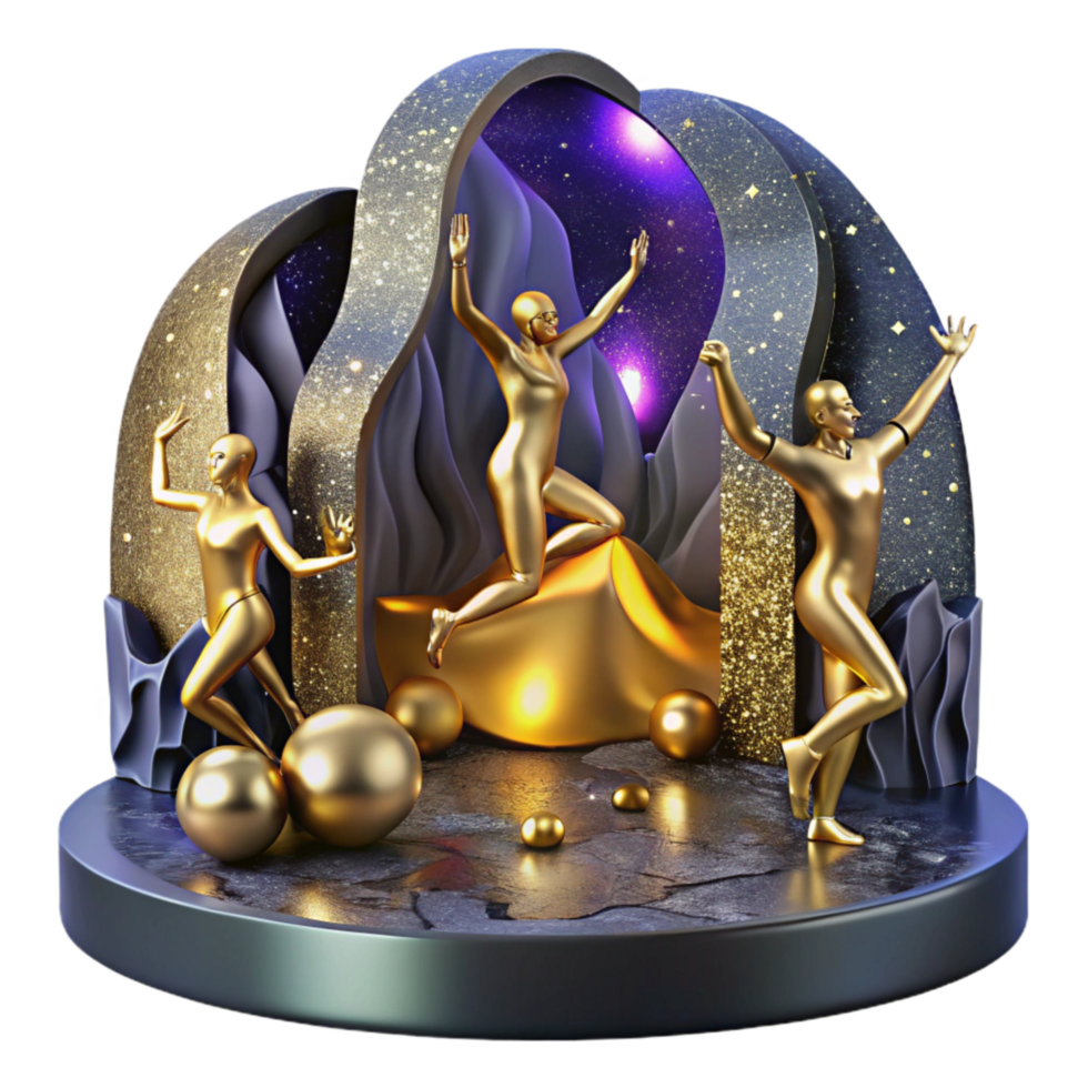 magnificent abstract Modern Dance Festival Cutout with High Contrast Spot Lighting exclusive png