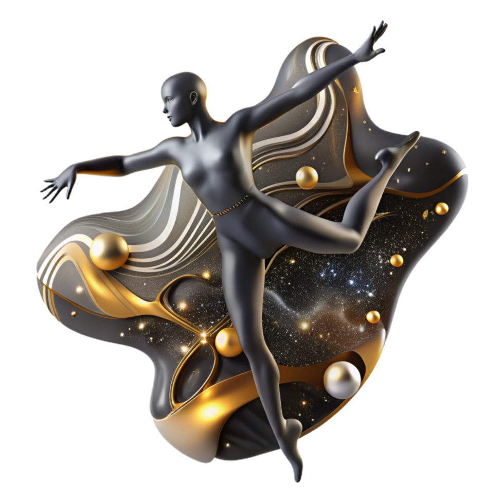 magnificent minimalist Modern Dance Group Cutout with High Contrast Lighting detailed png
