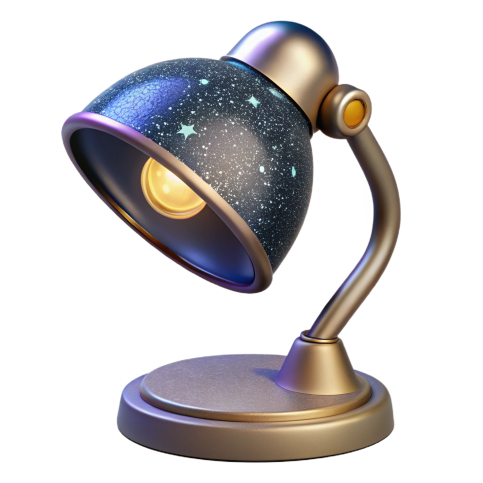 dramatic abstract Modern Desk Lamp Front View Cutout professional png