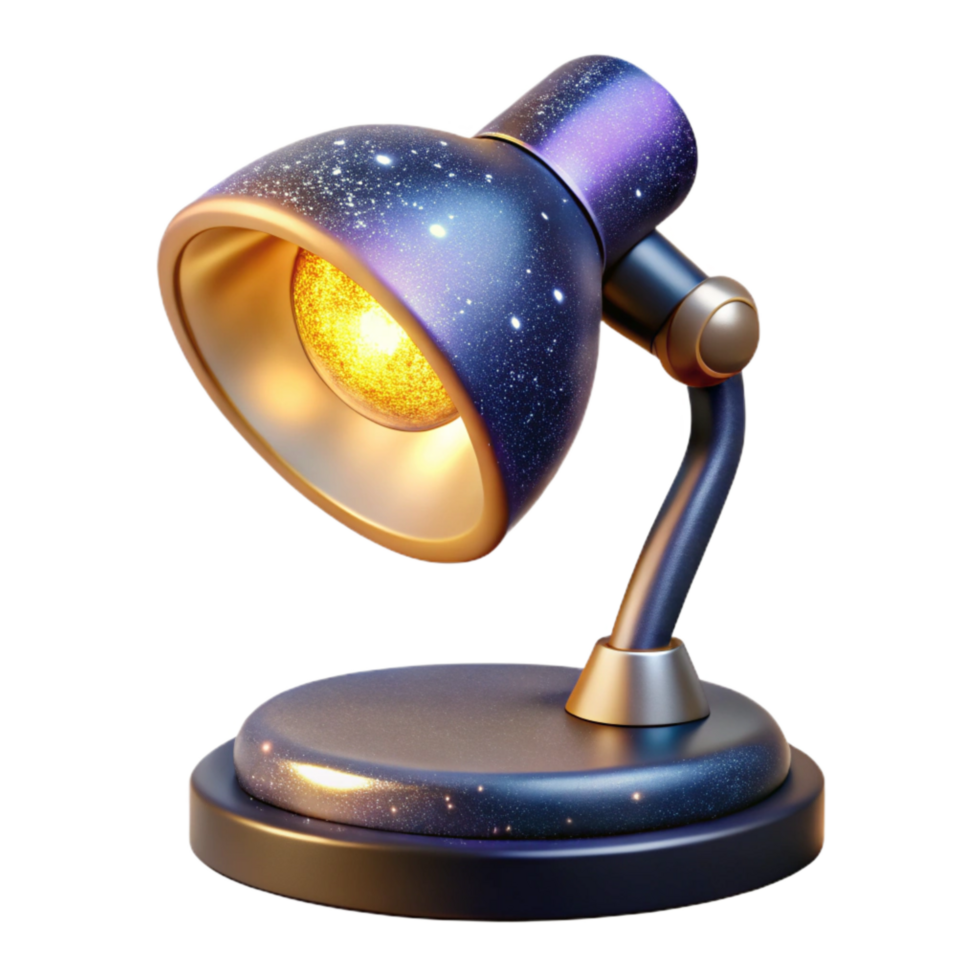 beautiful classic Modern Desk Lamp with Yellow Light Isolated Element high quality png