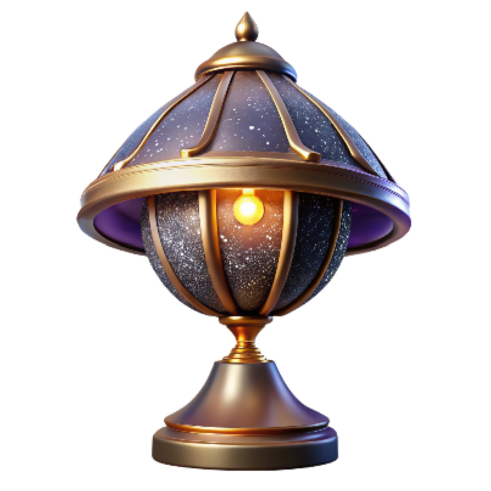 serene artistic Modern Lamp Side Angle Isolated Transparent Background detailed png