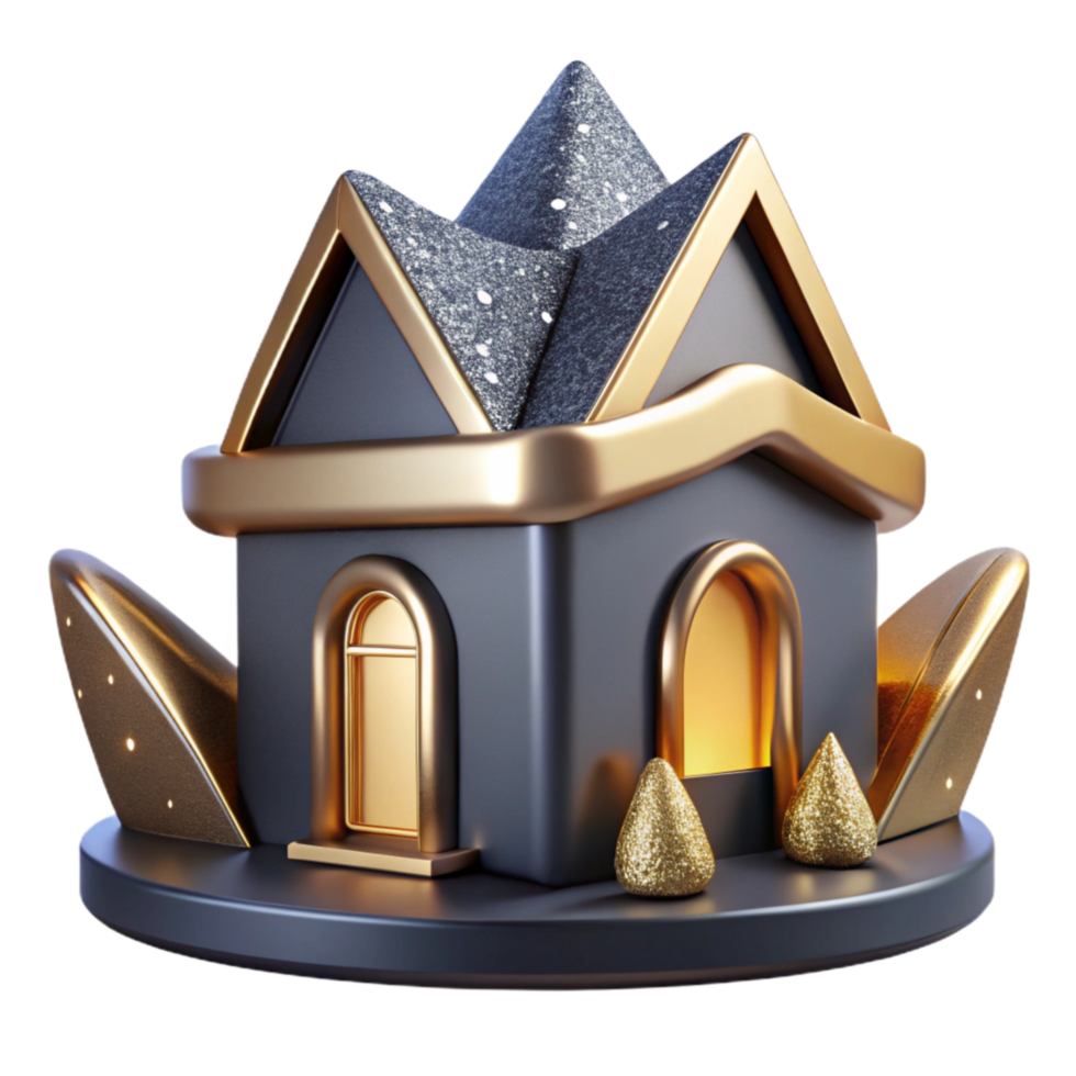 wonderful rustic Modern House Exterior Front View Cutout Element premium png