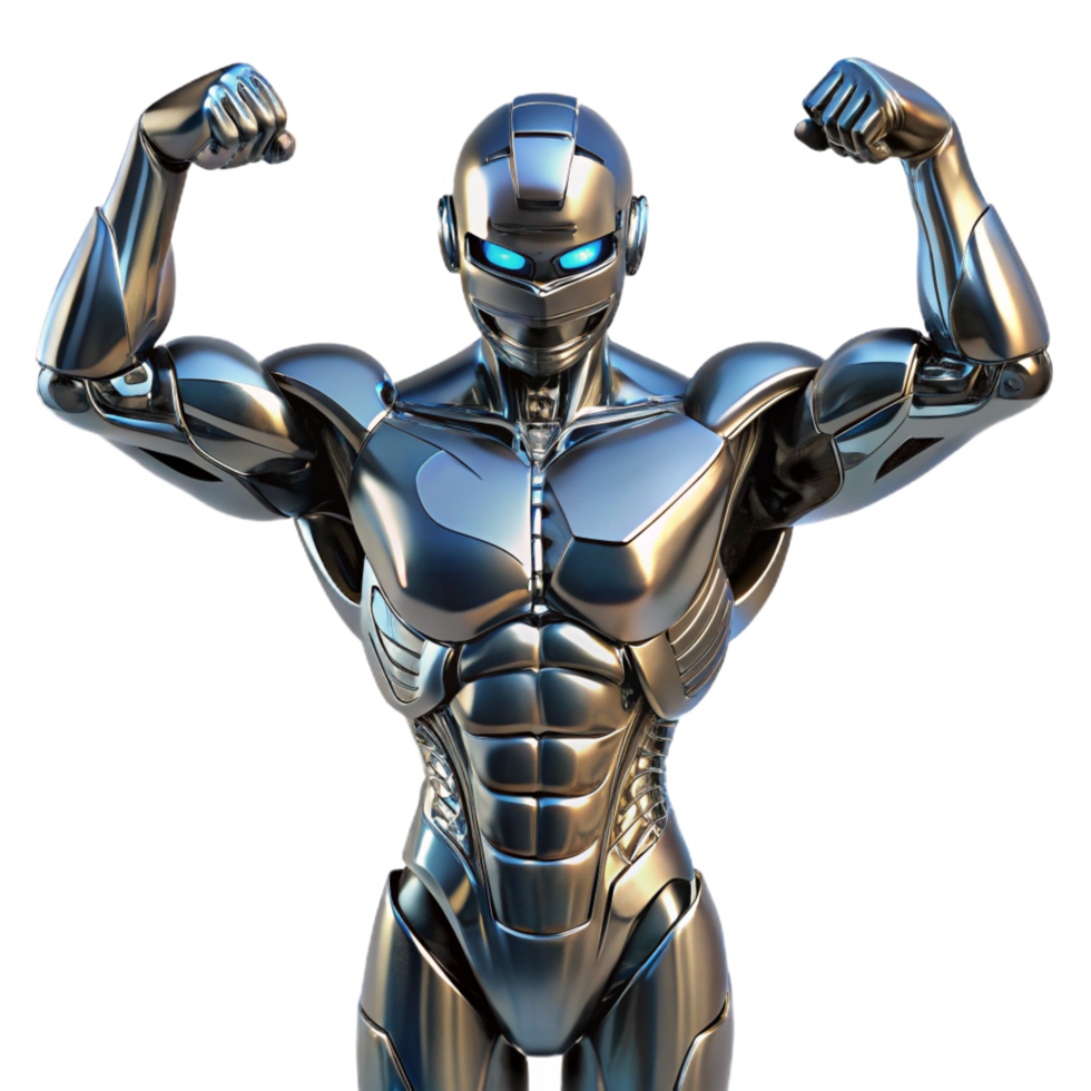 impressive contemporary A futuristic exoskeleton enhancing human strength, metallic and sleek design, dramatic lighting 4K png
