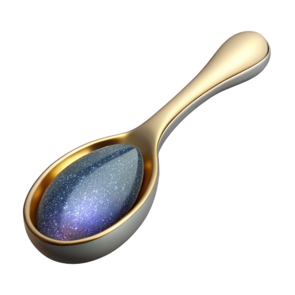 stunning rustic Modern Silver Spoon Side View Isolated original png