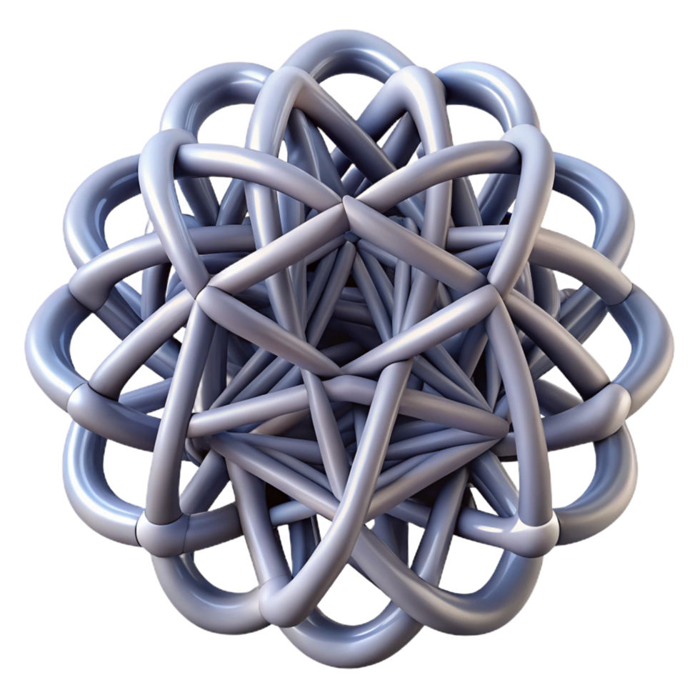 serene creative A complex network of interwoven lines and curves, forming an intricate, abstract pattern, in a minimalist, line art style high resolution png