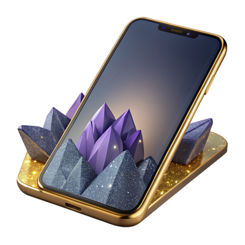 extraordinary creative Modern Smartphone Front View Isolated high quality png