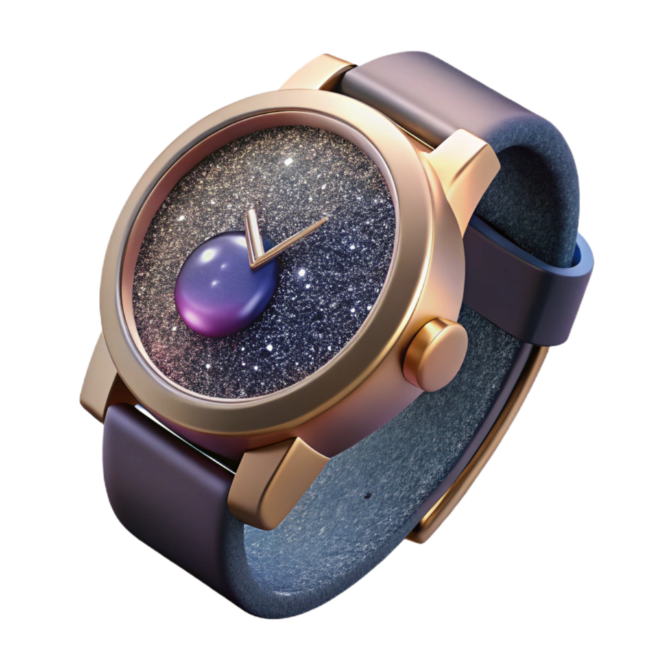 dramatic artistic Modern Wristwatch Top View Isolated professional png