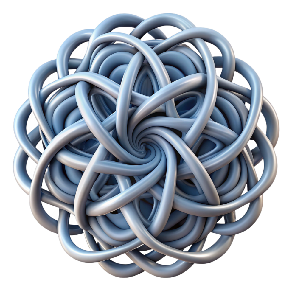 impressive creative A complex network of interwoven lines and curves, forming an intricate, abstract pattern, in a minimalist, line art style exclusive png
