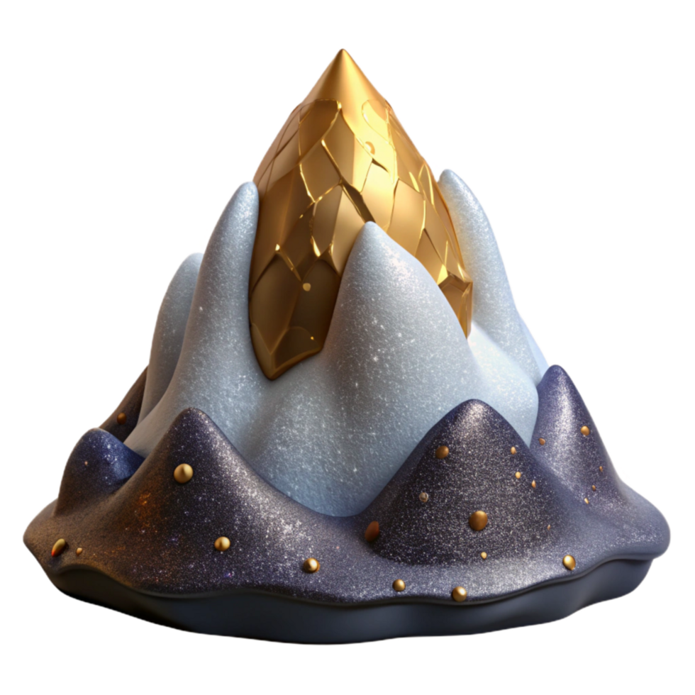 elegant modern Mountain Peak Cutout with Snow Cap authentic png