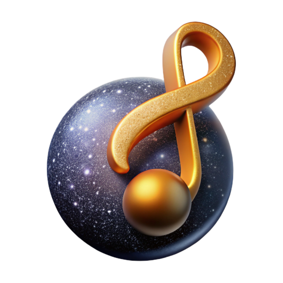 vibrant creative Music Note Icon Isolated with Treble Clef png
