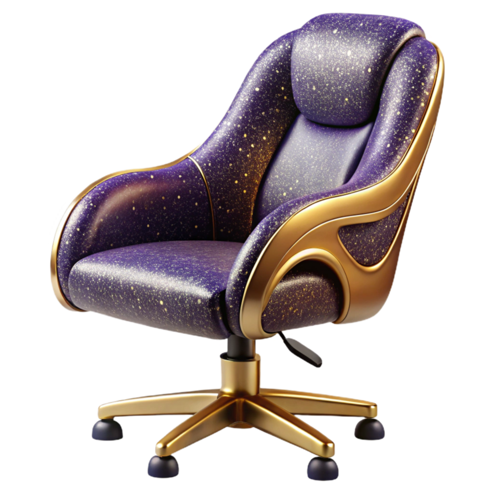 beautiful modern Office Chair Ergonomic Design Side View Isolated authentic png