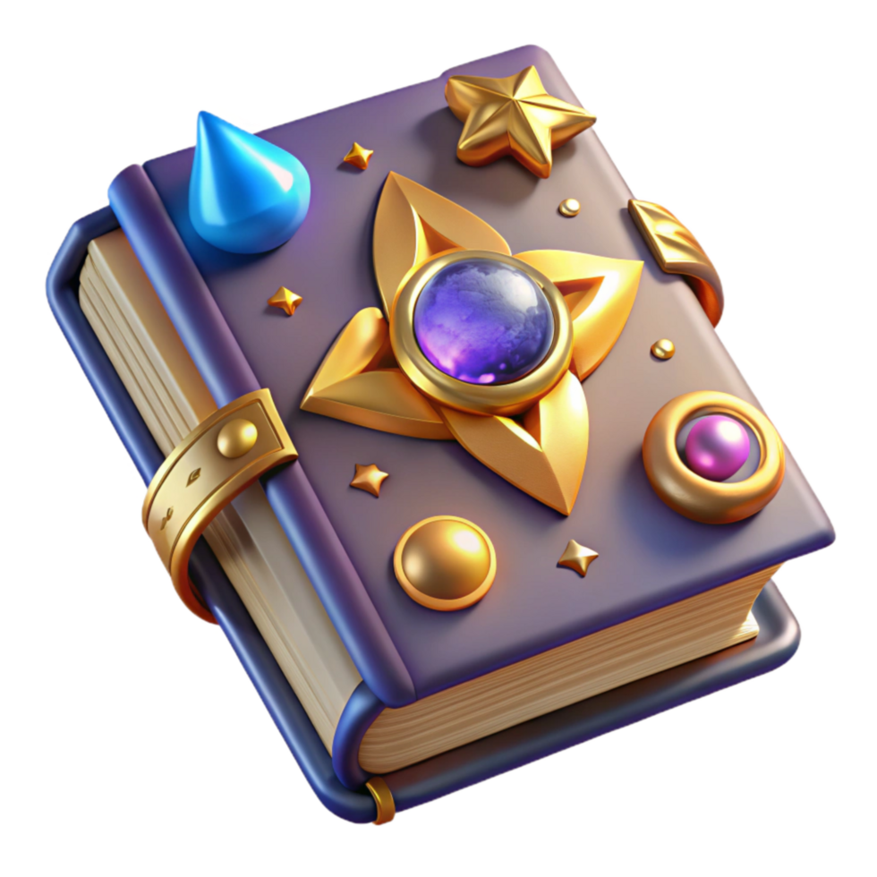 impressive rustic Old Book with Strange Symbols Transparent high quality png