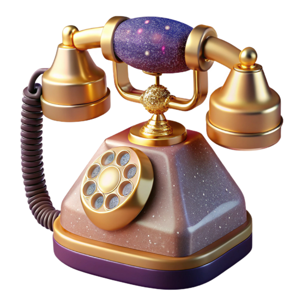 dramatic abstract Old Fashioned Telephone Side View Transparent Element professional png