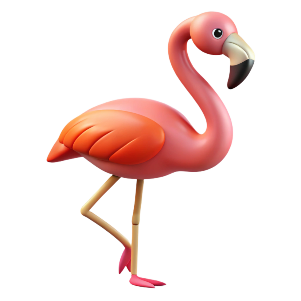 impressive creative A flamingo standing on one leg exclusive png