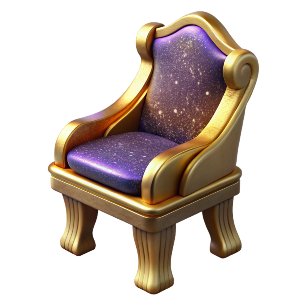 serene creative Old Wooden Chair Side View Isolated Element high resolution png
