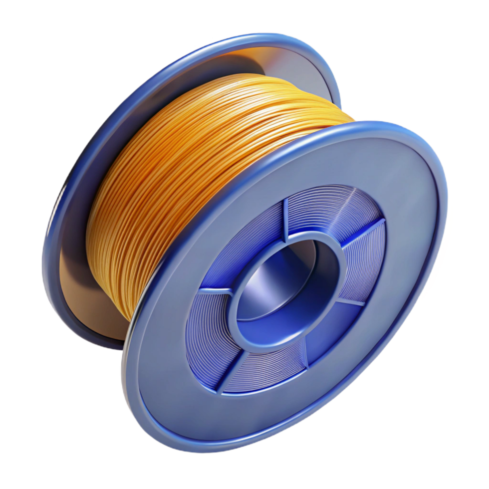 stunning classic 3D printer filament spool, authentic png