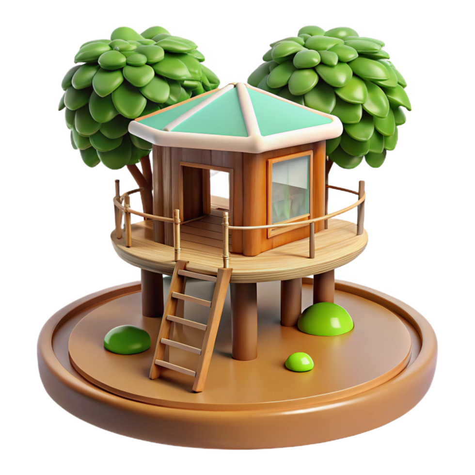 beautiful abstract Treehouse platform, original png