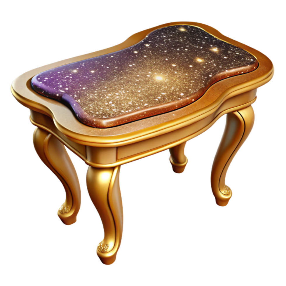 elegant contemporary Old Wooden Table Side View Isolated Element high resolution png