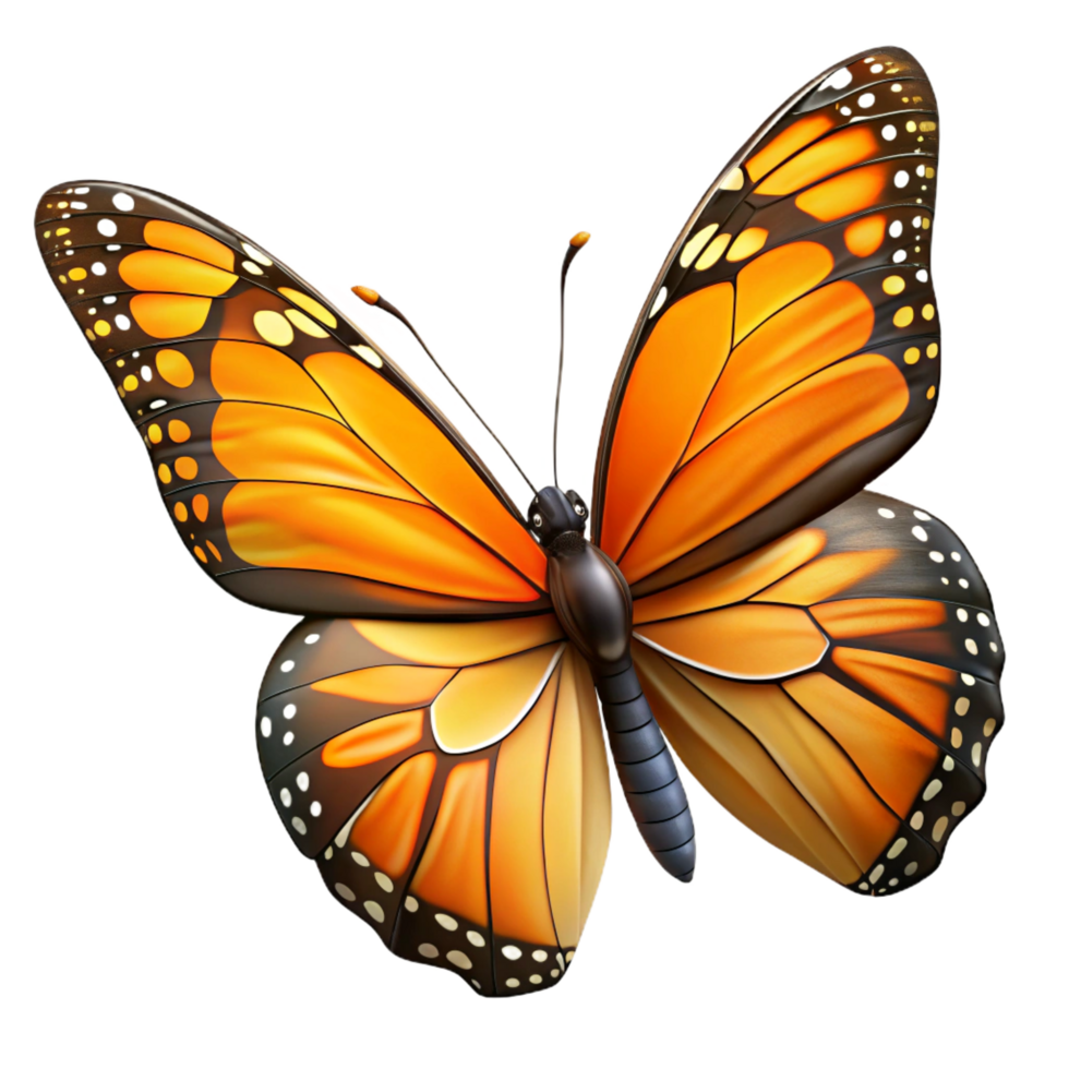 elegant classic Exotic butterfly, monarch, high resolution png