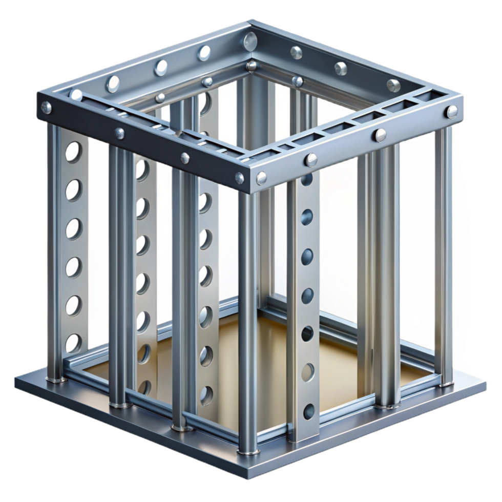 vibrant artistic Metal stud, drywall framing, construction 4K png